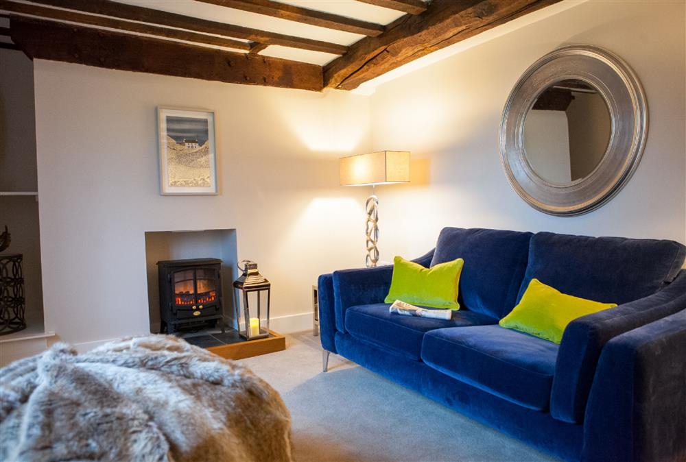 Snug with comfortable seating and large bean bag at Calcot Farmhouse, Montgomery