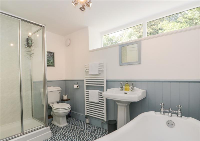 This is the bathroom at Caldhu Cottage, Holmrook