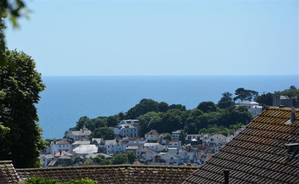 Views over the Town towards the sea at Calleva in Lyme Regis