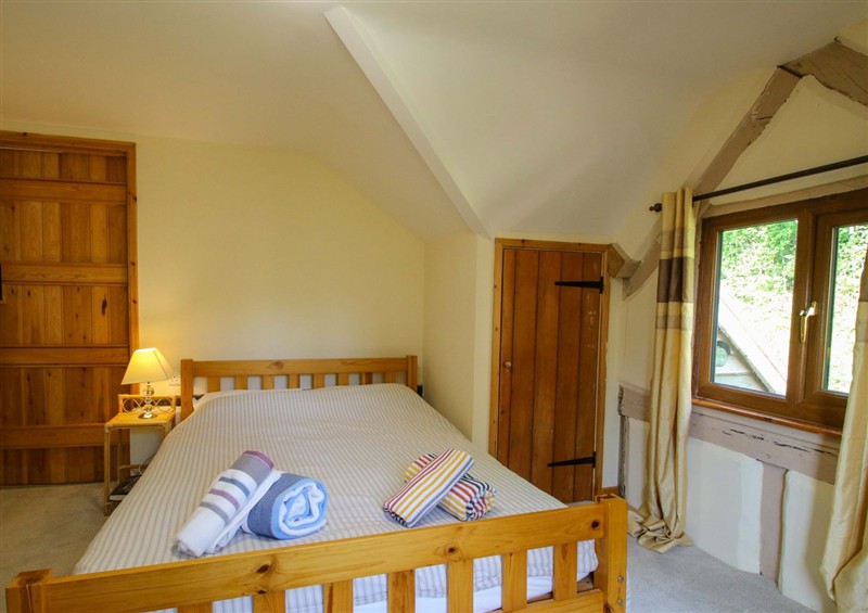 One of the 2 bedrooms at Callow Cottage, Craven Arms