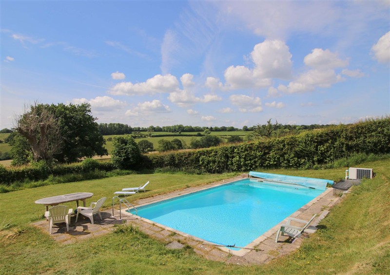 Spend some time in the pool at Callow Cottage, Craven Arms