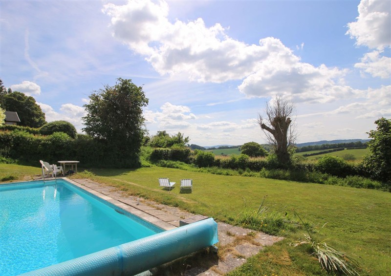 There is a pool at Callow Cottage, Craven Arms