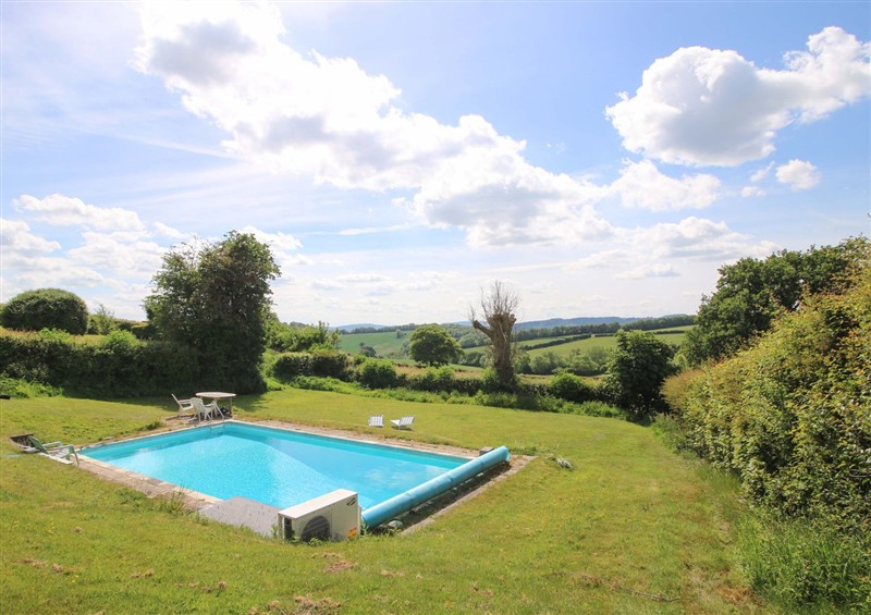 There is a swimming pool at Callow Cottage, Craven Arms