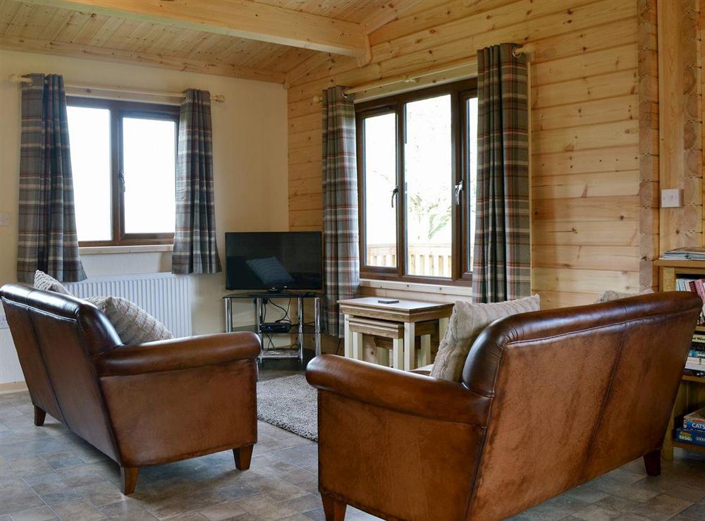 Cosy living room at Callow Lodge in Bromlow, near Minsterley, Shropshire