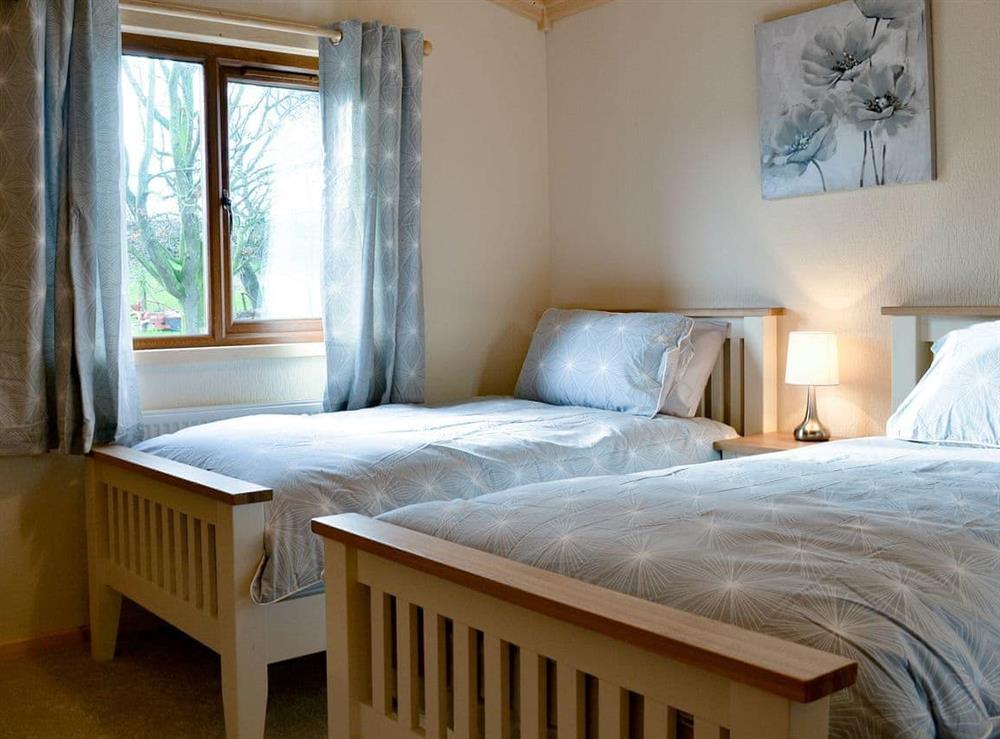 Twin bedroom at Callow Lodge in Bromlow, near Minsterley, Shropshire