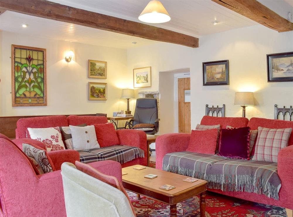 Characterful living room at Cam Cottage in Kettlewell, near Grassington, Yorkshire, North Yorkshire