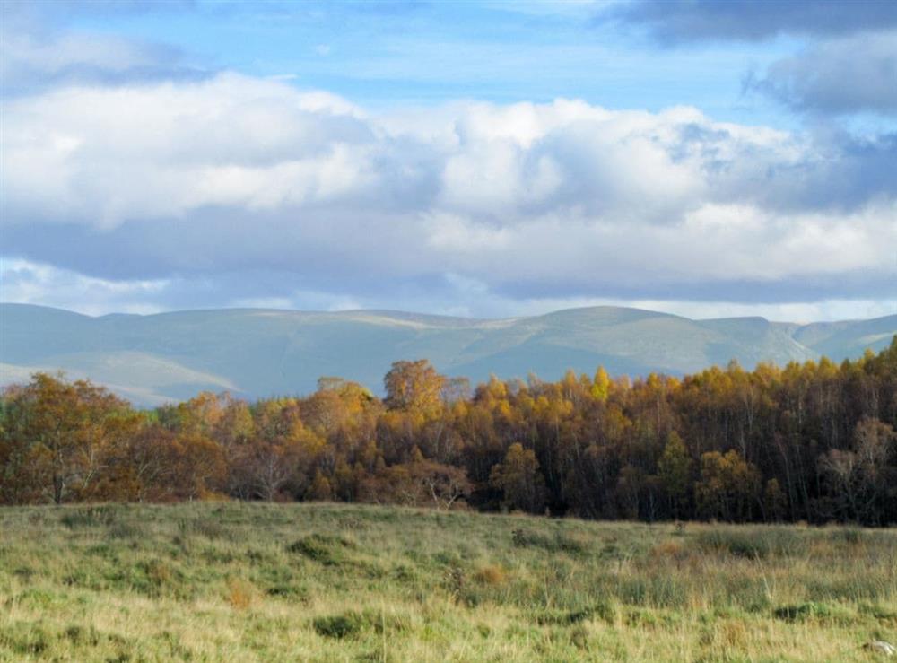 View of Cairngorms as seen from Newtonmore at Caman House, Apartment 2 in Newtonmore, Inverness-Shire