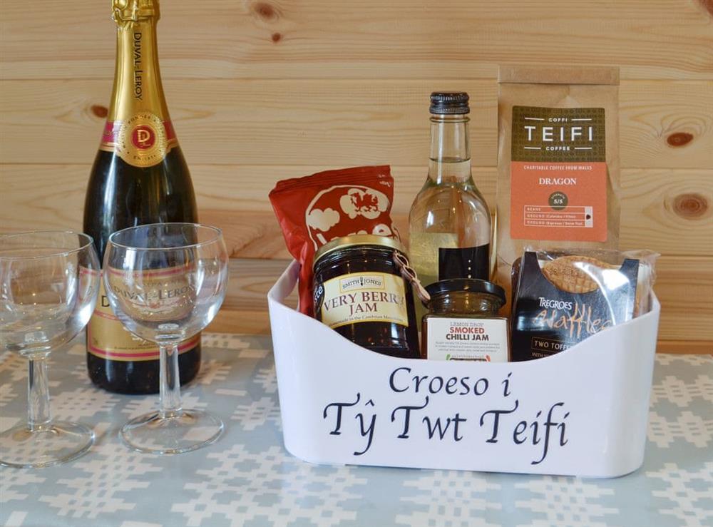 Welcome pack at Ty Twt Teifi, 