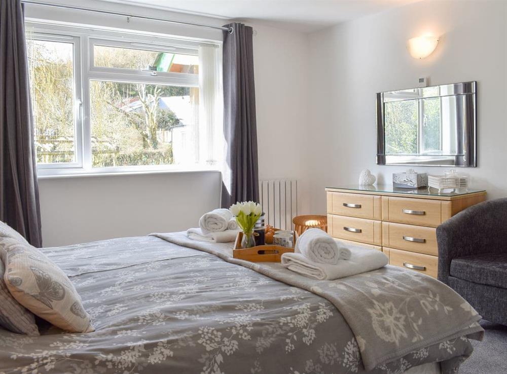 Spacious double bedroom at Camelia Cottage in Polmassick, near St Austell, Cornwall, England
