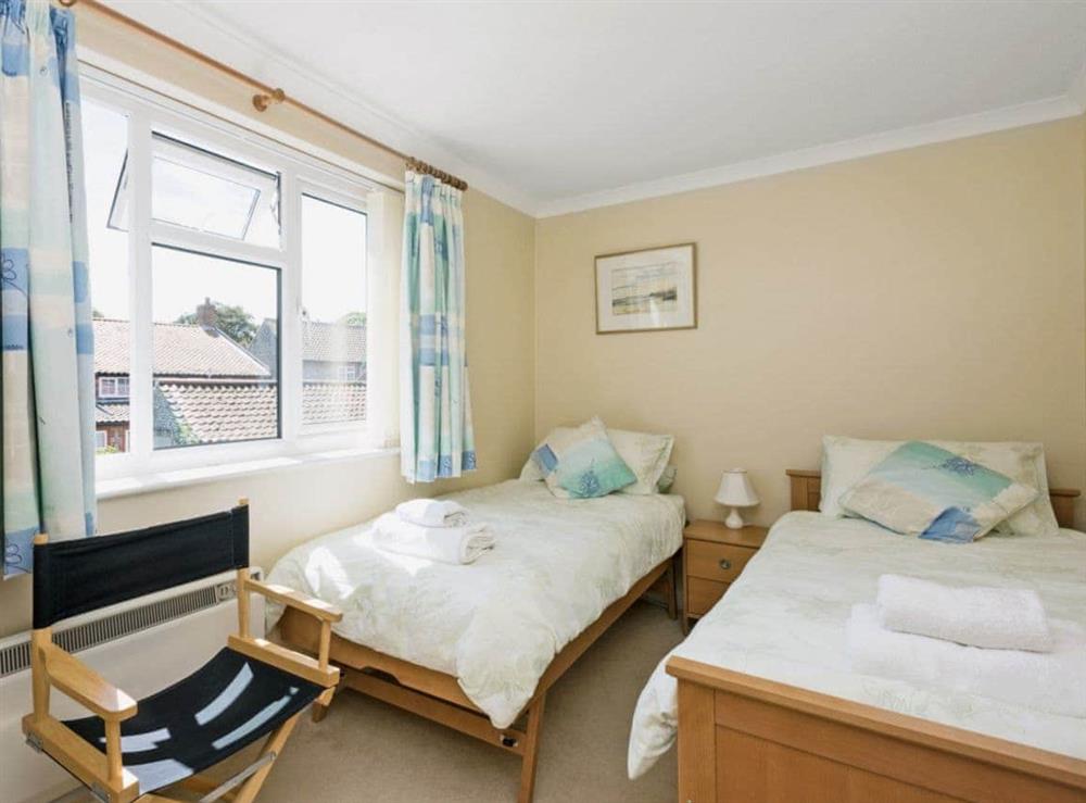 Cosy twin bedroom at Camelot in Weybourne, near Holt, Norfolk., Great Britain