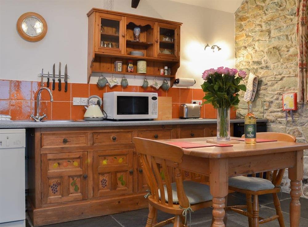 Delightful farmhouse style kitchen/diner at Campion Cottage in Michaelstow, Nr Camelford, Cornwall., Great Britain