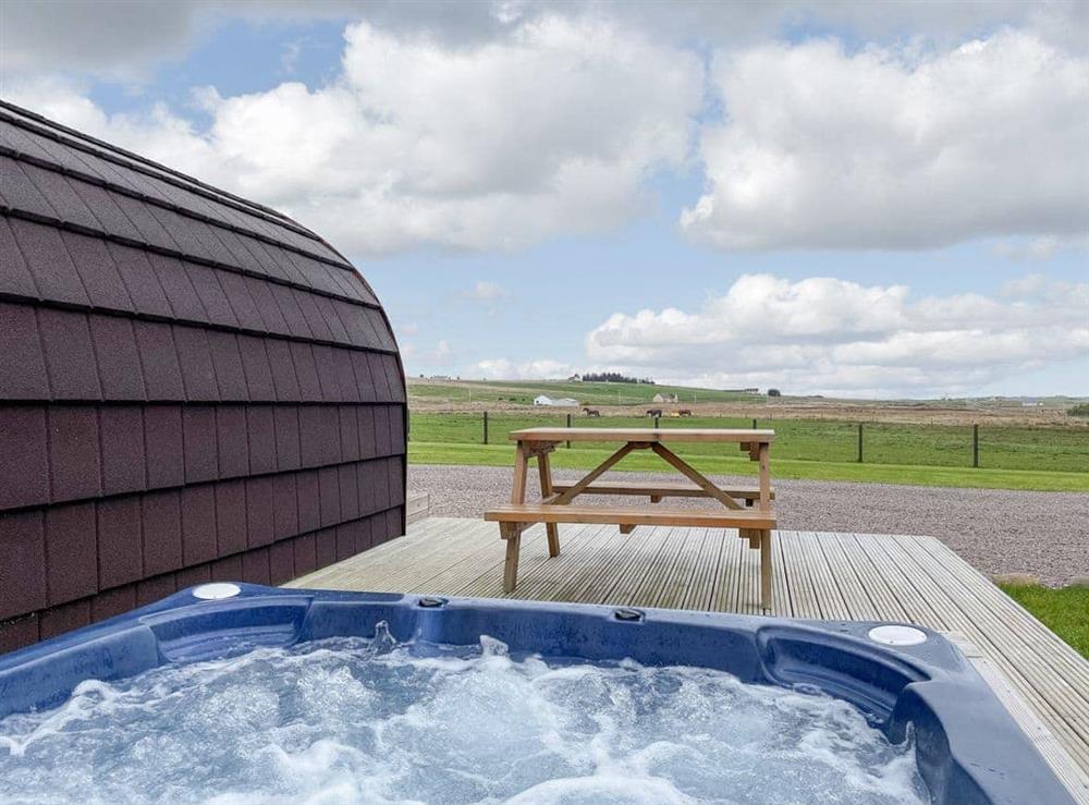 Hot tub (photo 2) at Camster Pods-Craggy Call in Lybster, near Wick, Caithness