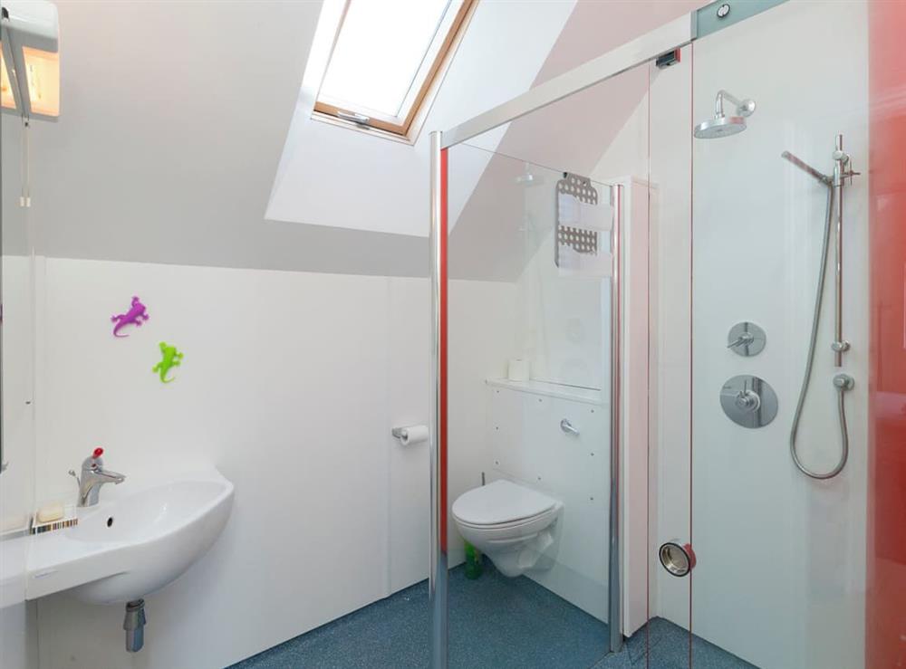 Family shower room with walk-in shower at Canal Central in Maesbury Marsh, near Oswestry, Shropshire