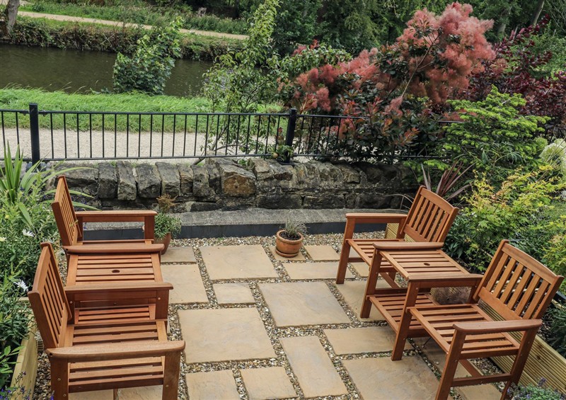 This is the garden at Canal View Apartment, Skipton