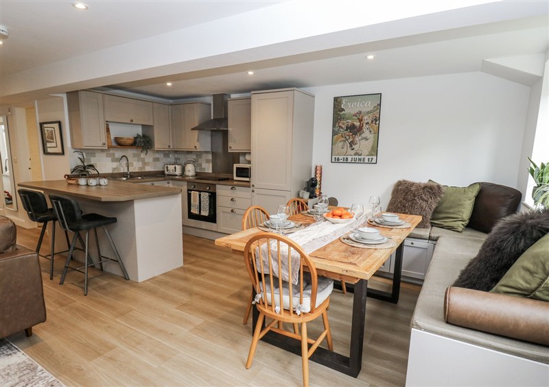 This is the kitchen at Canal View Apartment, Skipton