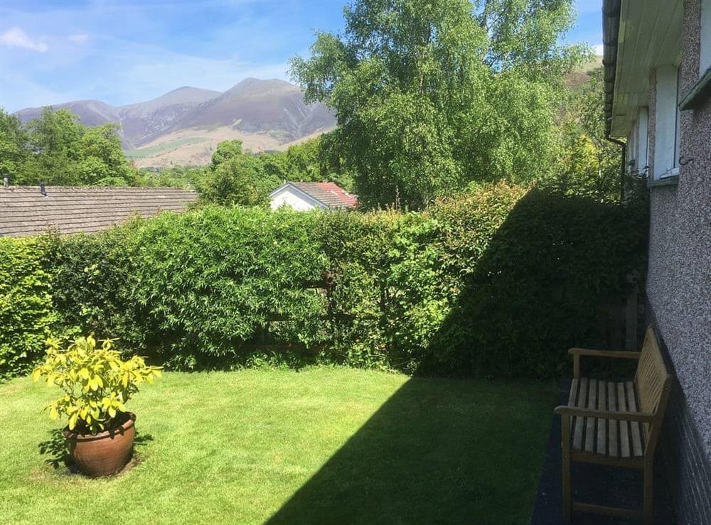 Wonderful fell views from the rear garden at Candlemas in Keswick, Cumbria