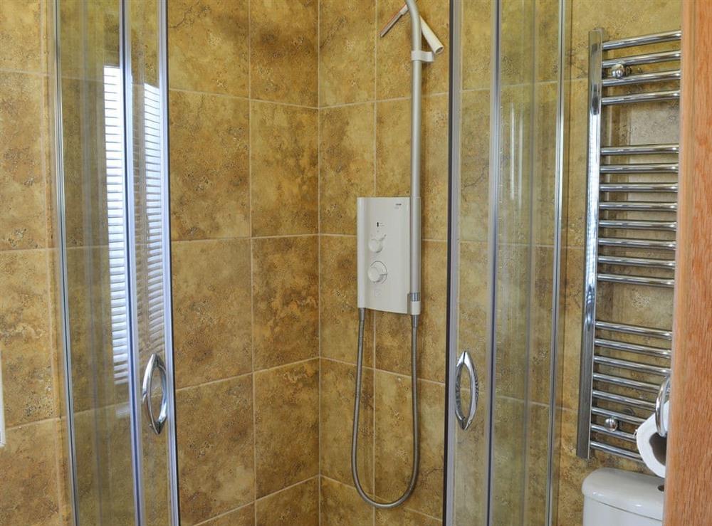 Shower room at Candles Cottage in Cubert, near Newquay, Cornwall