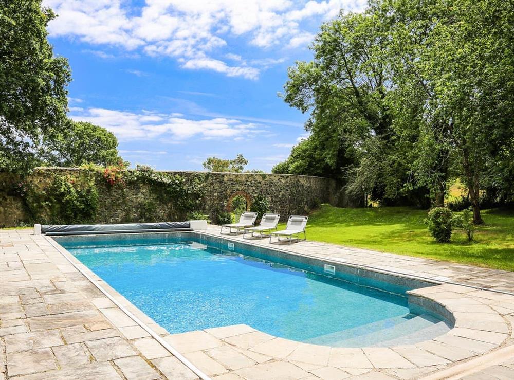 Swimming pool at Canonteign Cottage in Christow, Devon