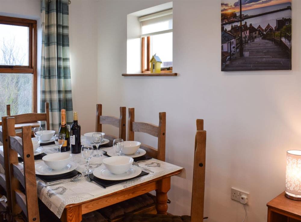 Dining area at Capstan Cottage in Whitby, Yorkshire, North Yorkshire