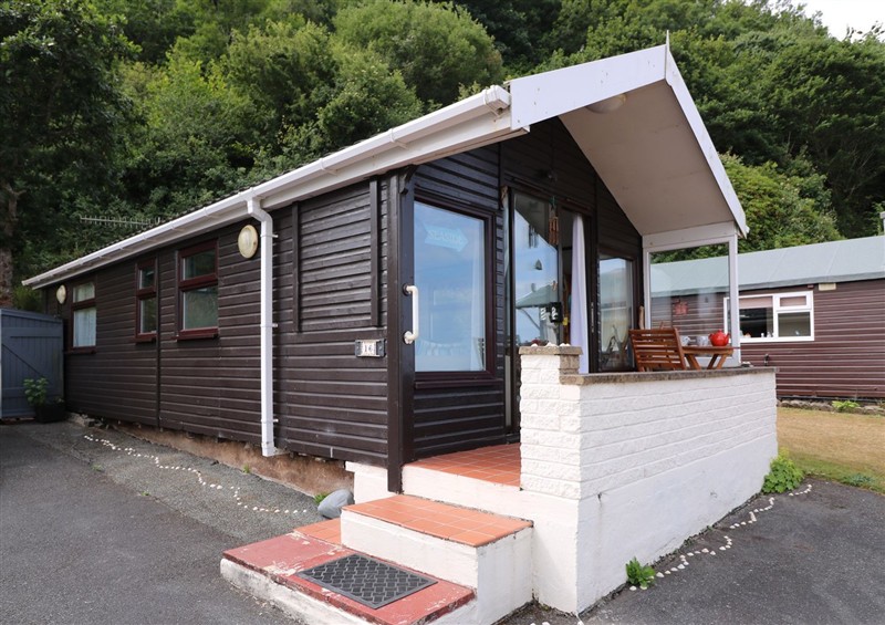The setting at Captains Cabin, Clarach Bay near Aberystwyth