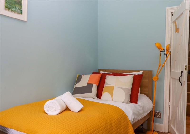 One of the bedrooms at Captains Cottage, Brixham
