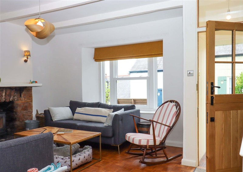 The living area at Captains Cottage, Brixham