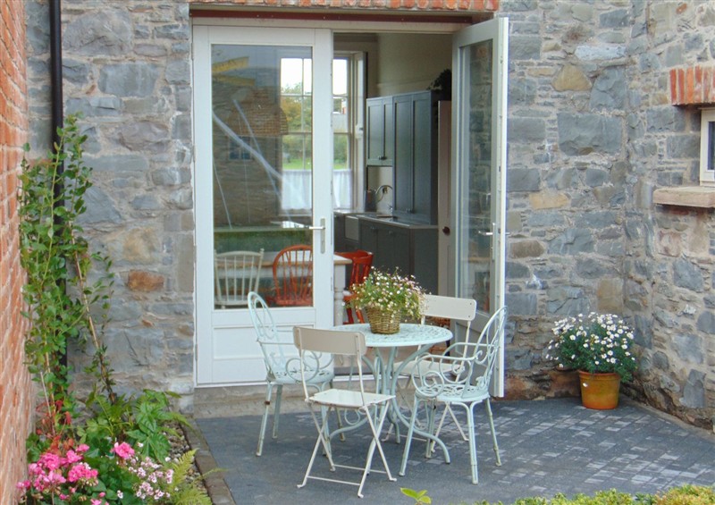 Enjoy a cup of tea on the patio at Captains Cottage, Donaghadee