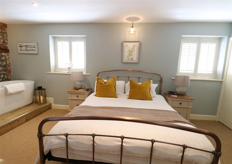 One of the bedrooms at Captains Cottage, Sheringham