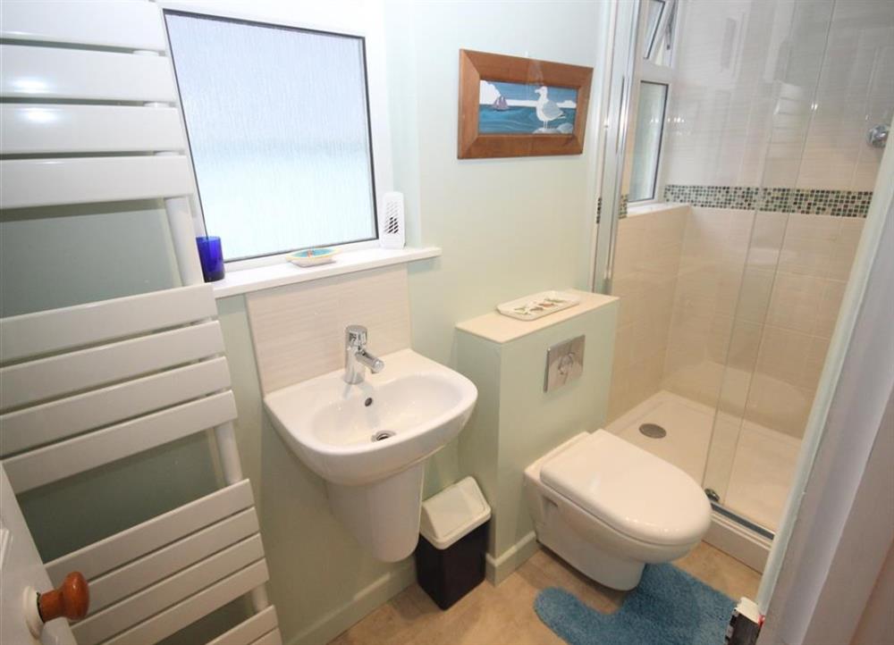 Family shower room WC to first floor at Captains Cottage in St Mawes