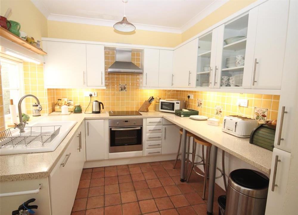 Kitchen at Captains Cottage in St Mawes