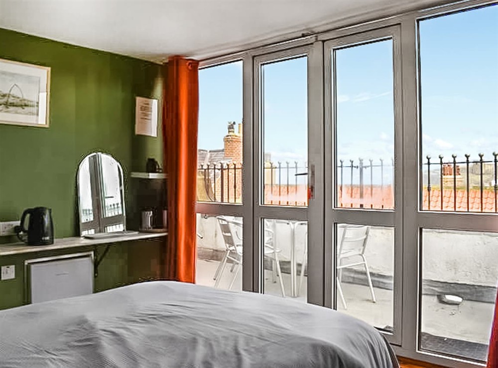 Double bedroom at Captains Hideaway in Whitby, North Yorkshire