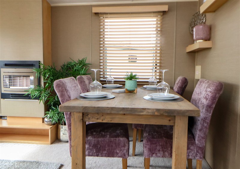 This is the dining room at Caravan 596, Prestatyn
