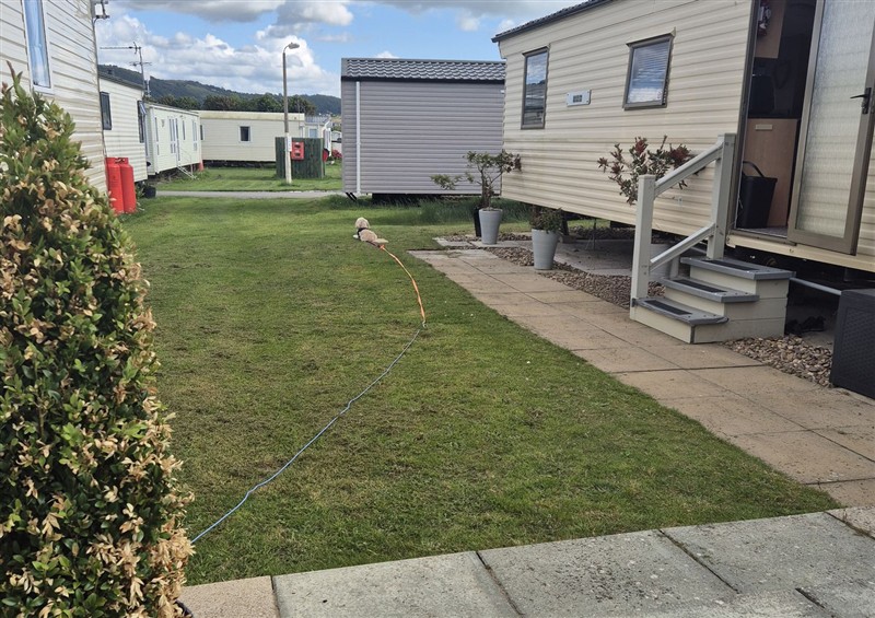 This is the garden at Caravan 596, Prestatyn