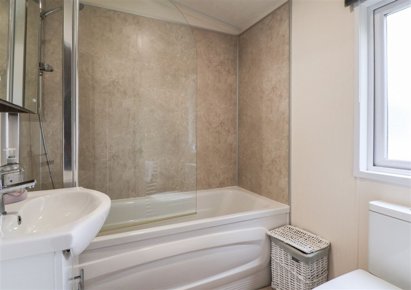Bathroom at Caravan 96, Llanfwrog