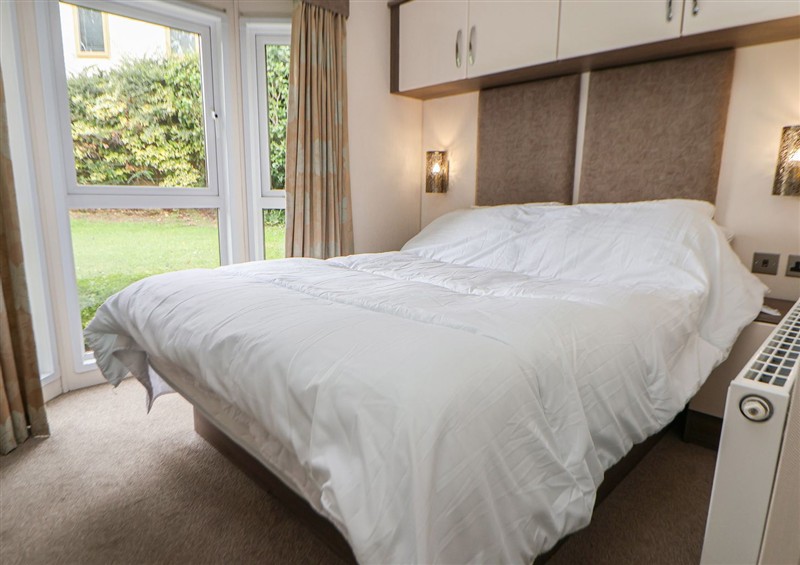 This is a bedroom at Caravan 96, Llanfwrog