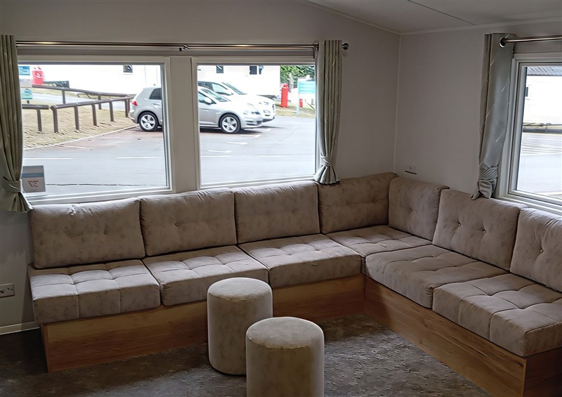 This is the living room at Caravan Thorness Bay Holiday Park, near Cowes