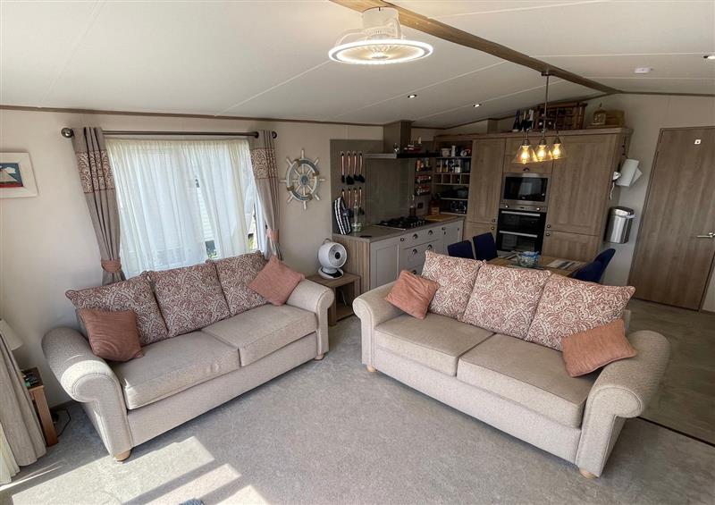 This is the living room at Caravan, Waldegraves Holiday Park near Mersea Island
