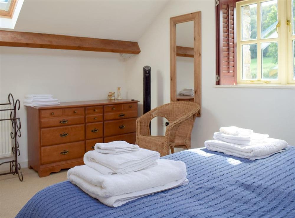 Light and airy master bedroom at Carmarthen Cottages- Barn Cottage in Cwmdu, near Carmarthen, Dyfed