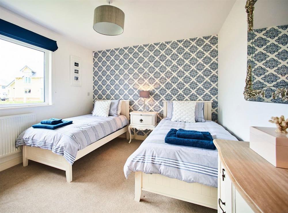Good sized twin bedroom at Carmel in Beadnell, near Seahouses, Northumberland