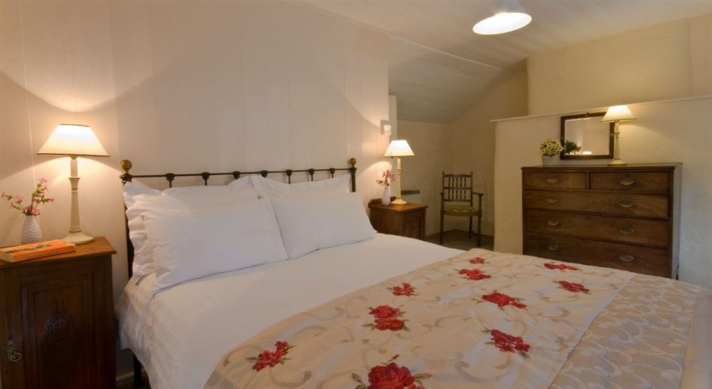 The double bedroom at Carne Cottage in Helston, Cornwall