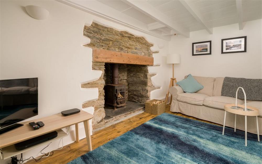 The cosy log burner for a cosy ambience in the winter months.