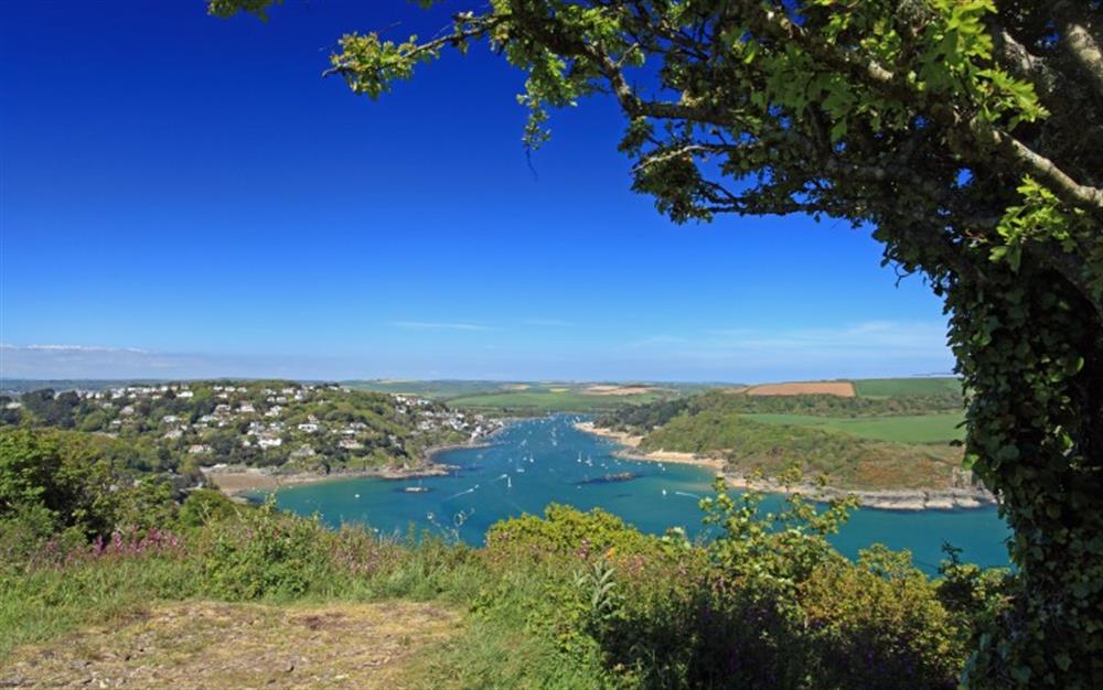 The stunning view across from the top of East Portlemouth to Salcombe town.