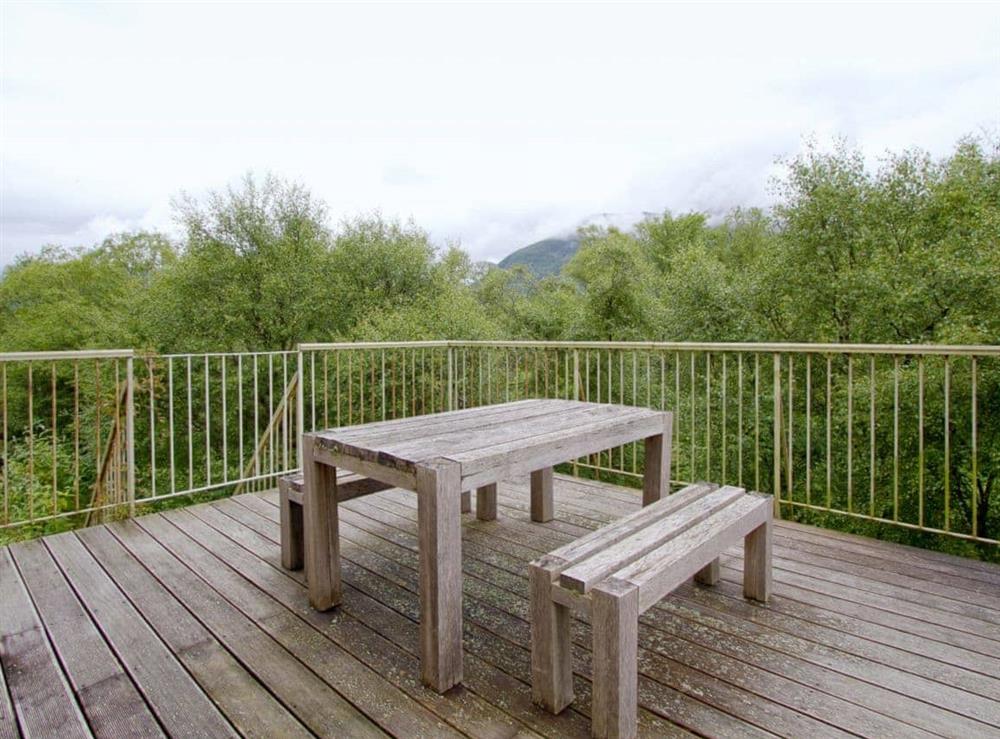 Spacious balcony ideal for dining al-fresco at Carness West in West Carness, By Fort William., Inverness-Shire