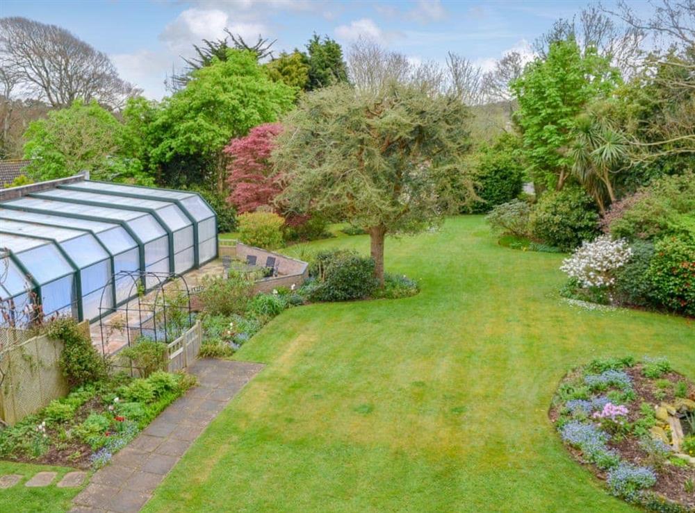 Delightful views of the garden and grounds from the balcony at One Acre View, 