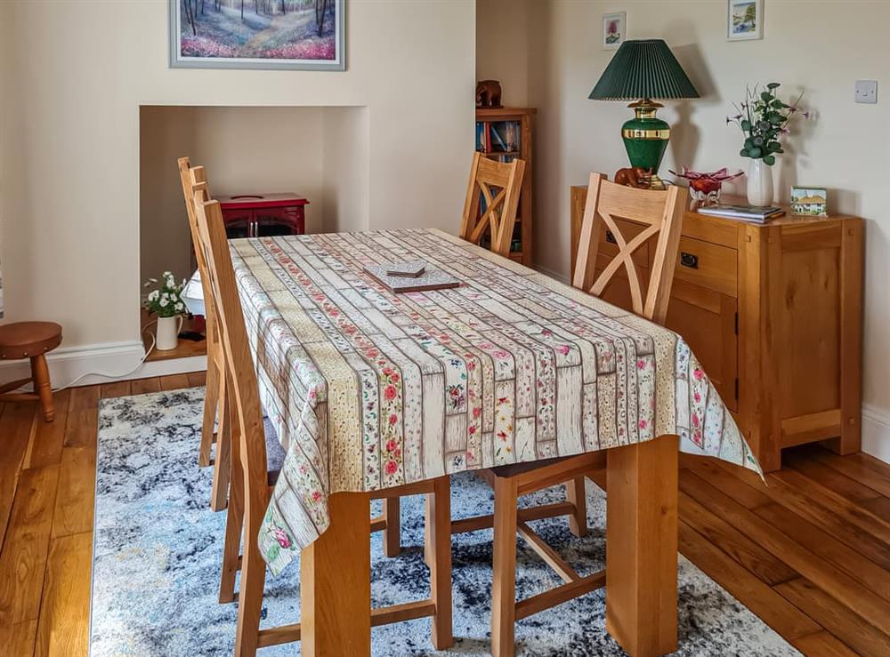 Dining room at Carnlussack Cottage in Troon, near Camborne, Cornwall