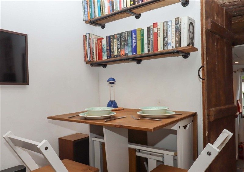 The dining area at Carpenters Cottage, Hatherleigh