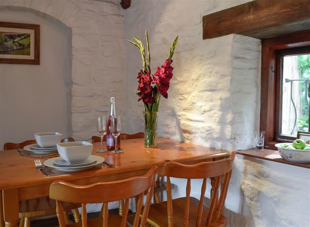 Dining area at Carpenters Cottage in Libanus, near Brecon, Powys