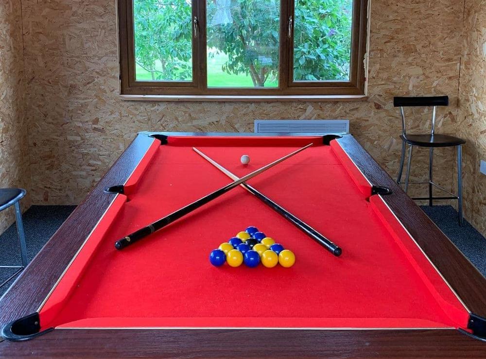 Games room at Carr End Barn in Stalmine, near Poulton-le-Fylde, Lancashire