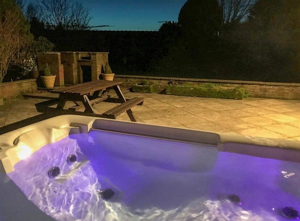 Hot tub at Carr House in Cayton, Scarborough, N.Yorks., North Yorkshire