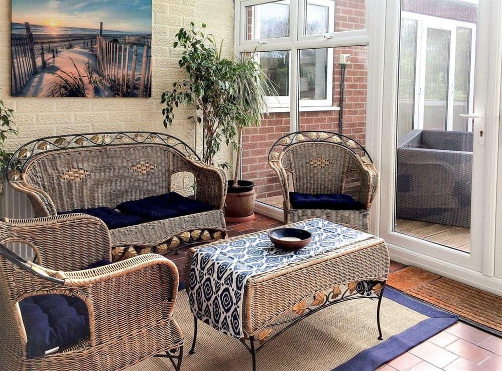Seating area in the conservatory at Carr House in Cayton, Scarborough, N.Yorks., North Yorkshire